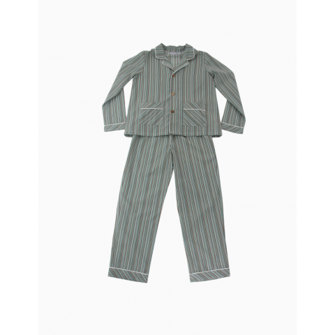 Pijama Unisex Green Stripe